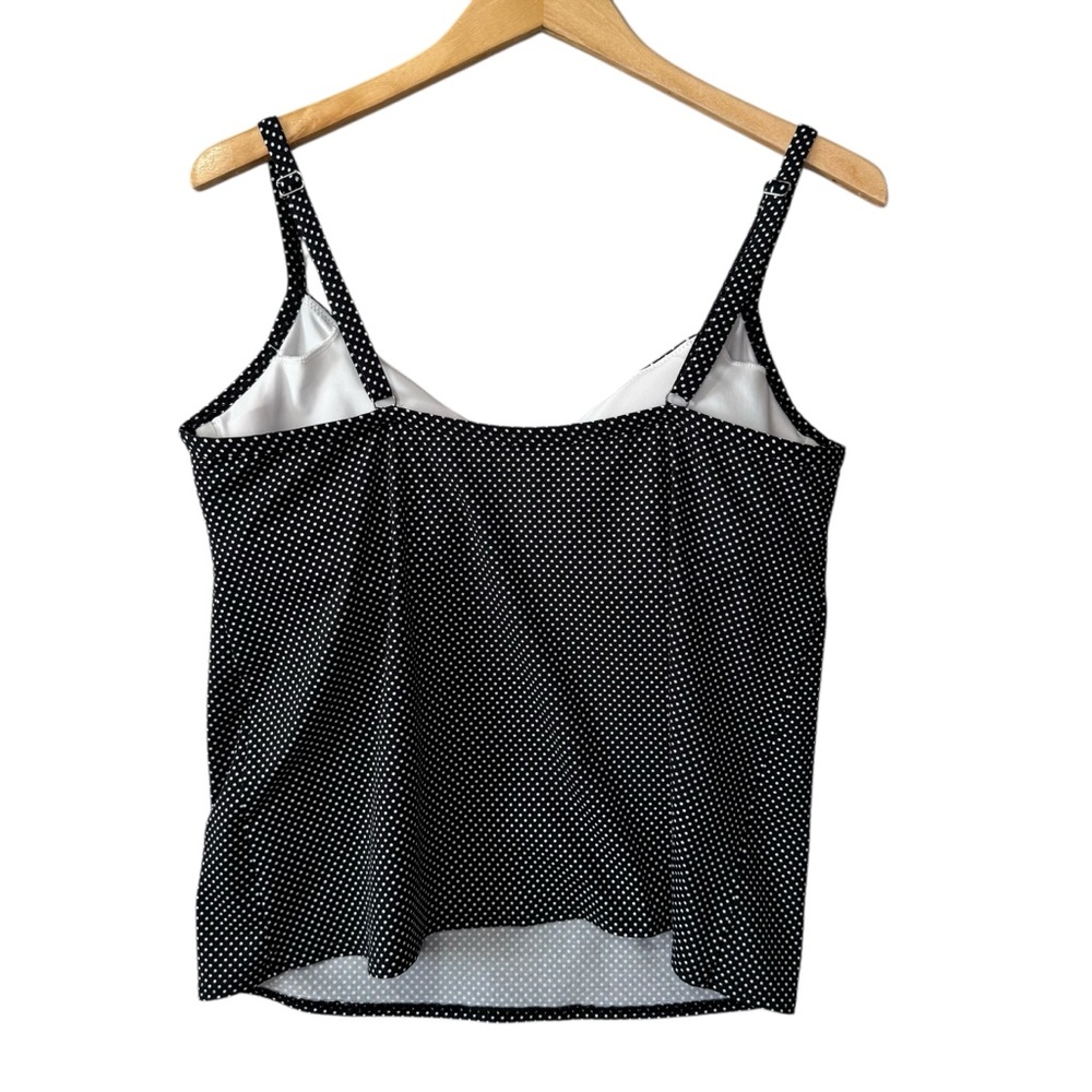 🖤 Lands’ End Polka Dot Tankini Top & High-Rise Bottoms – Size 16 - Picture 5 of 7